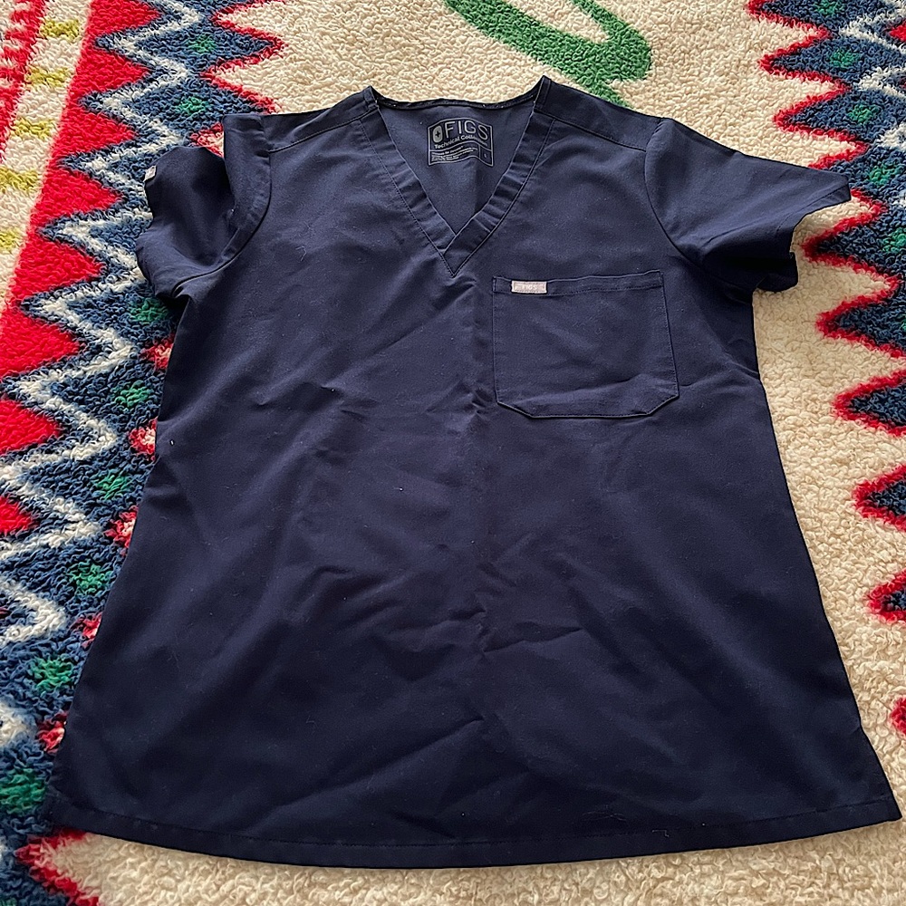 Figs Navy Catarina Top
